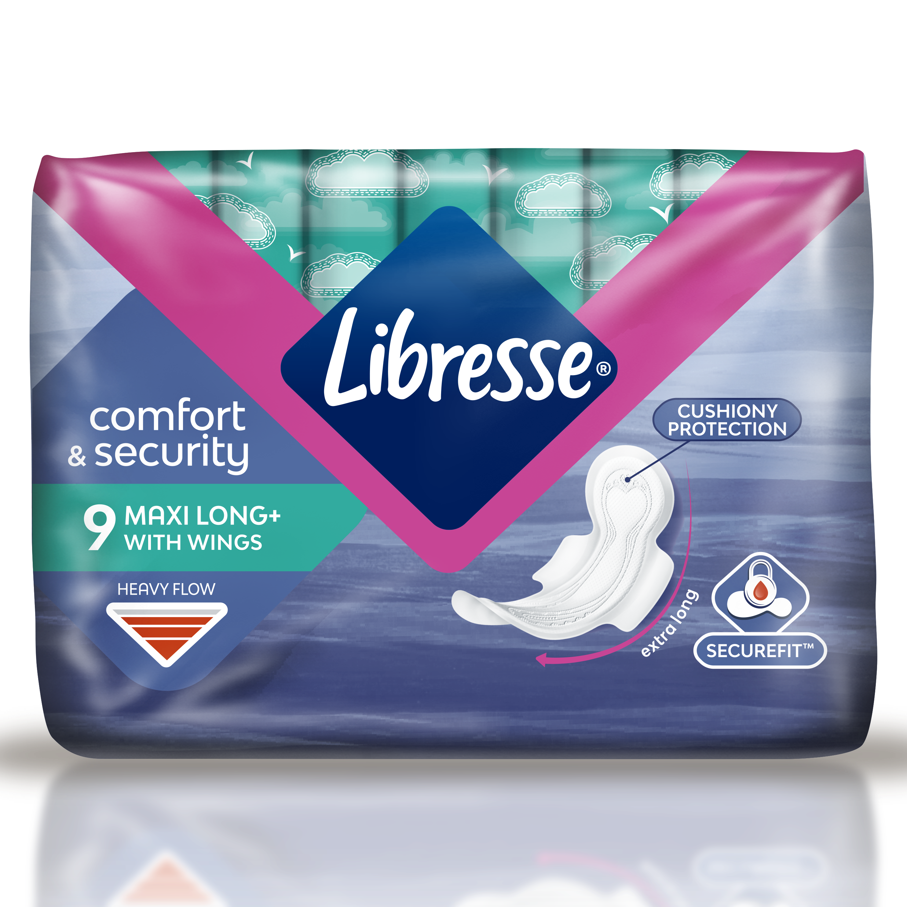 Absorbante cu aripioare Maxi Long+